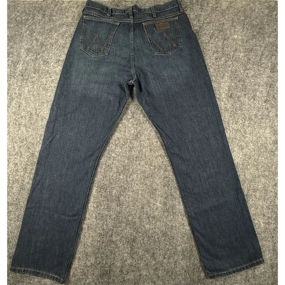 Wrangler 20X Jeans Mens 34x34 Blue Straight Leg Dark Wash Western Denim Pants